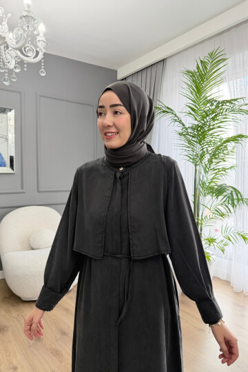 TENSEL KUMAŞ SPOR TUNİK TAKIM ANTRASİT