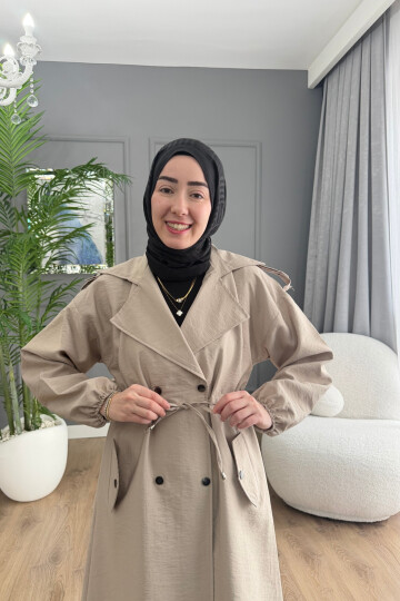 TENSEL KUMAŞ TRENÇKOT 1059 BEJ