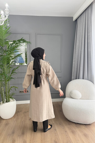 TENSEL KUMAŞ TRENÇKOT 1059 BEJ