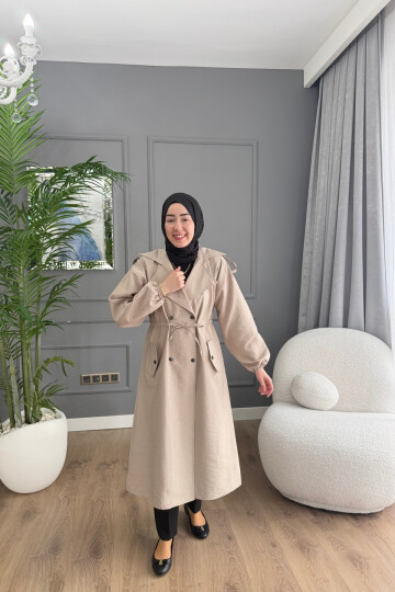 TENSEL KUMAŞ TRENÇKOT 1059 TAŞ